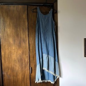 Hope & Harlow two toned denim coloured maxi dress